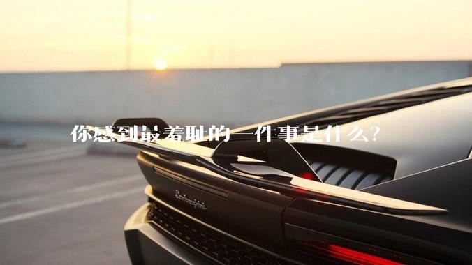 你感到最羞耻的一件事是什么？